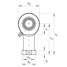 桿端軸承 GIL70-DO-2RS, 根據(jù) DIN ISO 12 240-4 標(biāo)準(zhǔn)，帶左旋內(nèi)螺紋，需維護(hù)，兩側(cè)唇密封