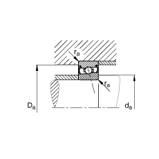 主軸軸承 HSS71912-C-T-P4S, 調(diào)節(jié)，成對安裝，接觸角 α = 15°，兩側(cè)唇密封，非接觸，加嚴(yán)公差